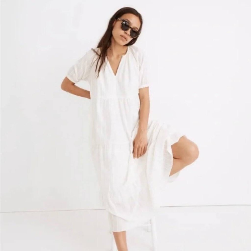Madewell Bubble-Sleeve MIDI Dress